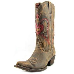 Studded Angel Wing Distressed Western Boots